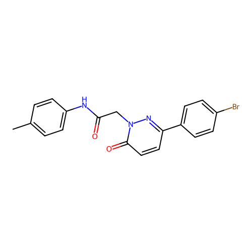 2-[3-(4-bromophenyl)-6-oxopyridazin-1-yl]-N-(4-methylphenyl)acetamide structure