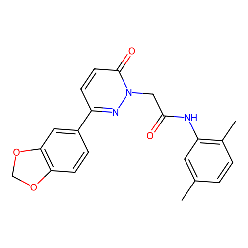 2-[3-(1,3-benzodioxol-5-yl)-6-oxopyridazin-1-yl]-N-(2,5-dimethylphenyl)acetamide structure