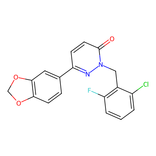 6-(1,3-Benzodioxol-5-yl)-2-[(2-chloro-6-fluorophenyl)methyl]pyridazin-3-one structure