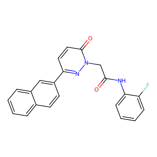 N-(2-fluorophenyl)-2-(3-naphthalen-2-yl-6-oxopyridazin-1-yl)acetamide structure