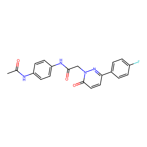 N-(4-acetamidophenyl)-2-[3-(4-fluorophenyl)-6-oxopyridazin-1-yl]acetamide structure