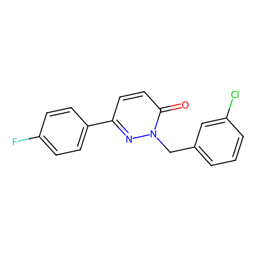 2-(3-chlorobenzyl)-6-(4-fluorophenyl)pyridazin-3(2H)-one structure