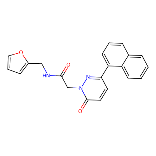 N-(furan-2-ylmethyl)-2-(3-naphthalen-1-yl-6-oxopyridazin-1-yl)acetamide structure