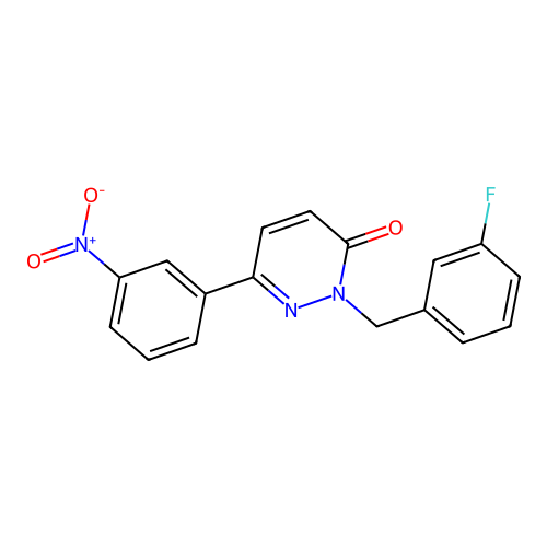 2-(3-fluorobenzyl)-6-(3-nitrophenyl)pyridazin-3(2H)-one structure