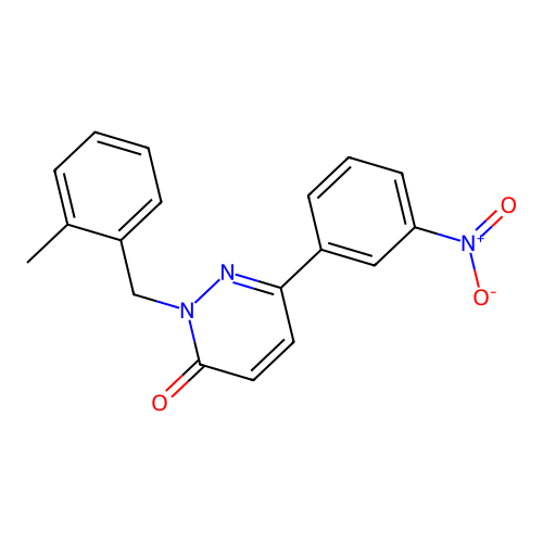 2-(2-methylbenzyl)-6-(3-nitrophenyl)pyridazin-3(2H)-one structure