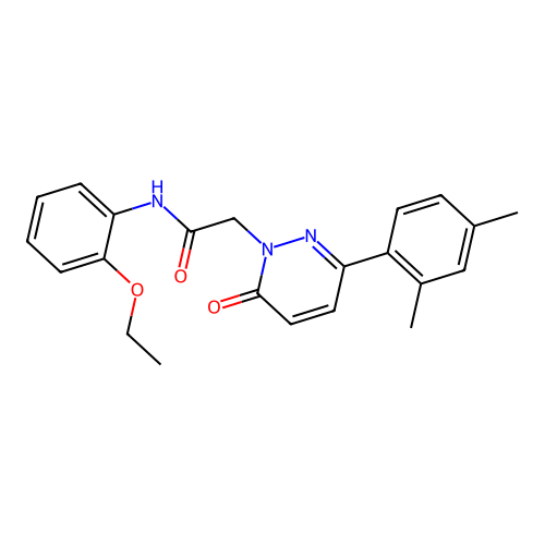 2-[3-(2,4-dimethylphenyl)-6-oxopyridazin-1-yl]-N-(2-ethoxyphenyl)acetamide structure
