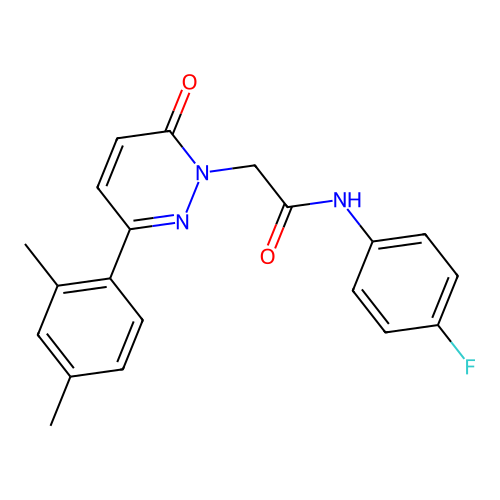 2-[3-(2,4-dimethylphenyl)-6-oxopyridazin-1-yl]-N-(4-fluorophenyl)acetamide structure