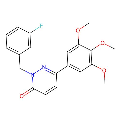 2-[(3-Fluorophenyl)methyl]-6-(3,4,5-trimethoxyphenyl)pyridazin-3-one structure