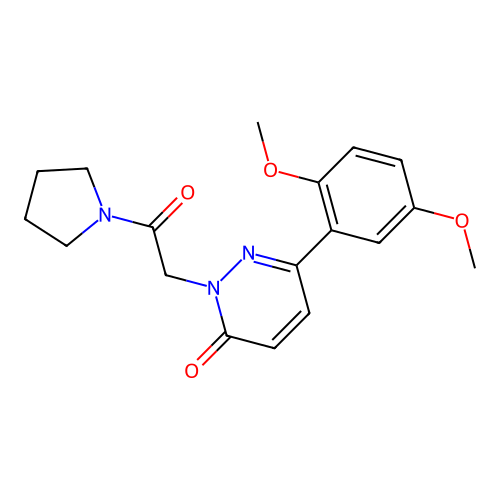 6-(2,5-Dimethoxyphenyl)-2-(2-oxo-2-pyrrolidin-1-ylethyl)pyridazin-3-one structure