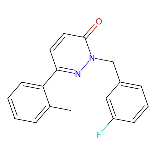 2-(3-fluorobenzyl)-6-(o-tolyl)pyridazin-3(2H)-one structure