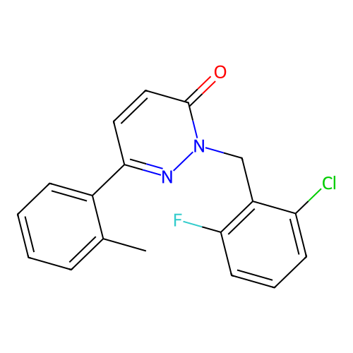 2-(2-chloro-6-fluorobenzyl)-6-(o-tolyl)pyridazin-3(2H)-one structure