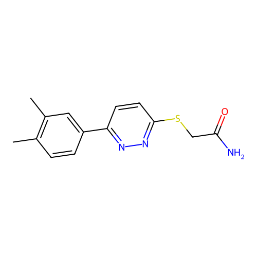 2-((6-(3,4-Dimethylphenyl)pyridazin-3-yl)thio)acetamide structure