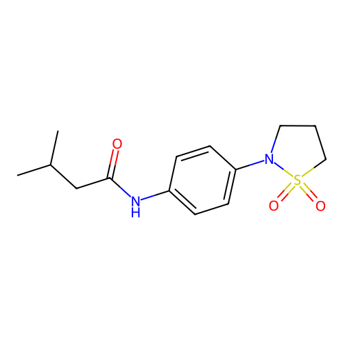 N-[4-(1,1-dioxo-1lambda6,2-thiazolidin-2-yl)phenyl]-3-methylbutanamide structure