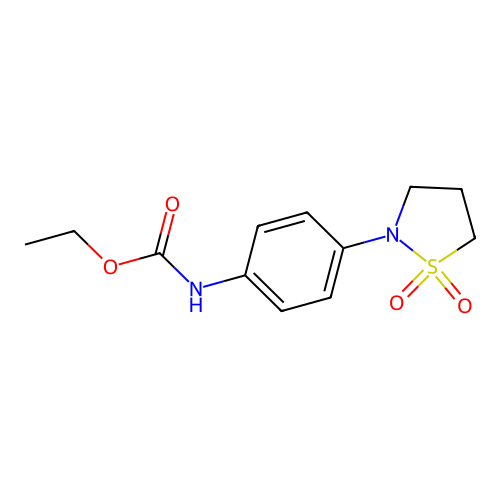 Ethyl (4-(1,1-dioxidoisothiazolidin-2-yl)phenyl)carbamate structure
