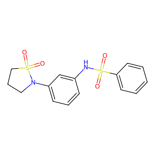 N-(3-(1,1-dioxidoisothiazolidin-2-yl)phenyl)benzenesulfonamide structure