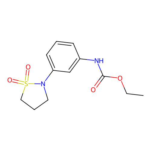 Ethyl (3-(1,1-dioxidoisothiazolidin-2-yl)phenyl)carbamate structure