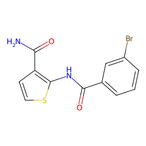 2-(3-Bromobenzamido)thiophene-3-carboxamide structure