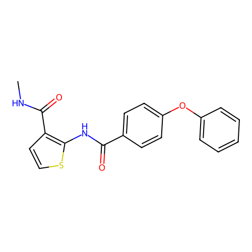 N-methyl-2-(4-phenoxybenzamido)thiophene-3-carboxamide structure