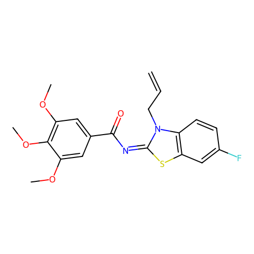 (Z)-N-(3-allyl-6-fluorobenzo[d]thiazol-2(3H)-ylidene)-3,4,5-trimethoxybenzamide structure