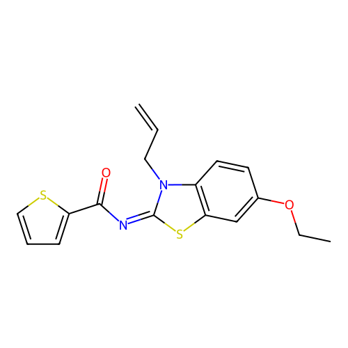 (Z)-N-(3-allyl-6-ethoxybenzo[d]thiazol-2(3H)-ylidene)thiophene-2-carboxamide structure
