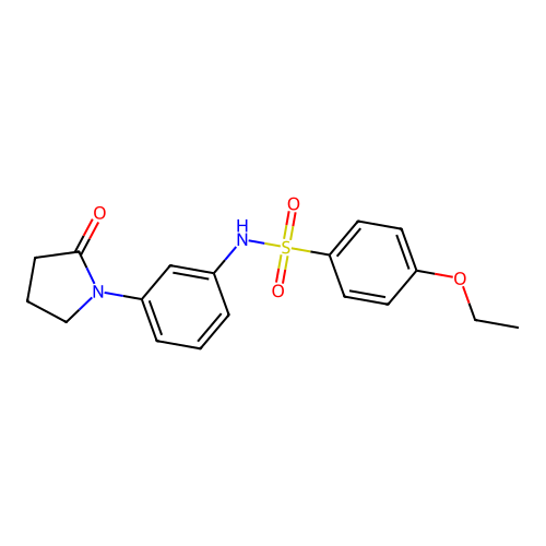 4-ethoxy-N-[3-(2-oxopyrrolidin-1-yl)phenyl]benzene-1-sulfonamide structure