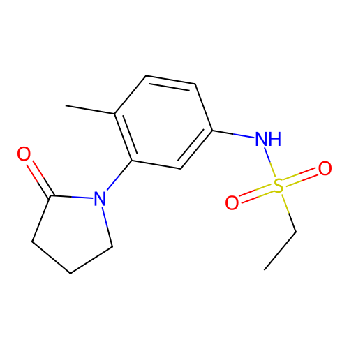 N-(4-methyl-3-(2-oxopyrrolidin-1-yl)phenyl)ethanesulfonamide structure