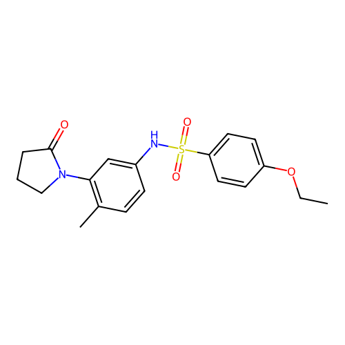 4-ethoxy-N-(4-methyl-3-(2-oxopyrrolidin-1-yl)phenyl)benzenesulfonamide structure