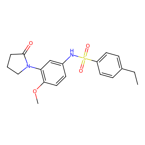4-ethyl-N-(4-methoxy-3-(2-oxopyrrolidin-1-yl)phenyl)benzenesulfonamide structure