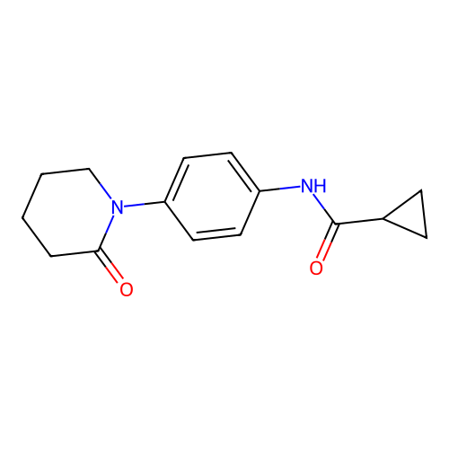 N-[4-(2-oxopiperidin-1-yl)phenyl]cyclopropanecarboxamide structure