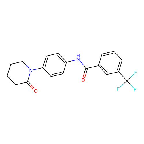 N-[4-(2-oxopiperidin-1-yl)phenyl]-3-(trifluoromethyl)benzamide structure