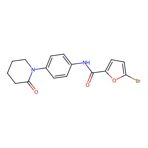 5-bromo-N-[4-(2-oxopiperidin-1-yl)phenyl]furan-2-carboxamide structure