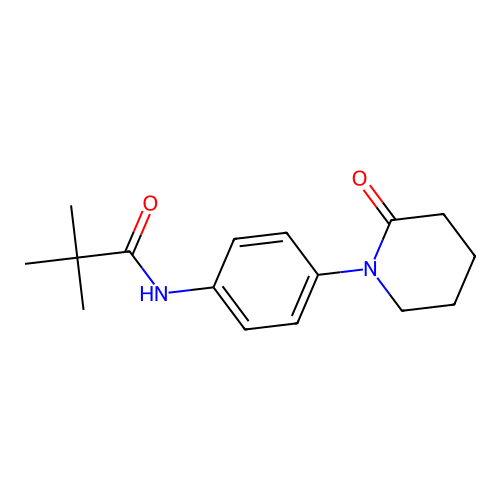 2,2-dimethyl-N-[4-(2-oxopiperidin-1-yl)phenyl]propanamide structure