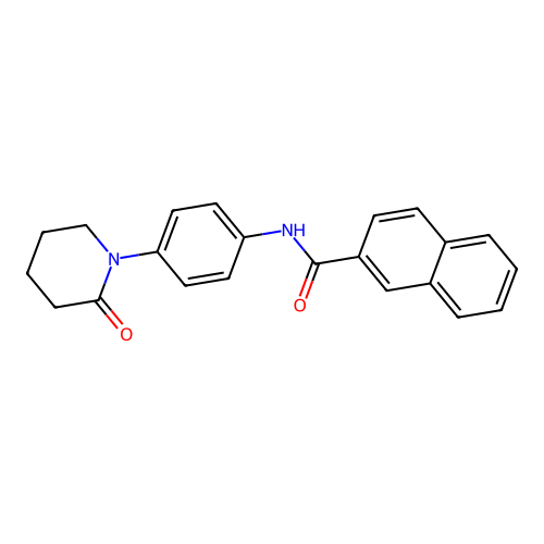 N-[4-(2-oxopiperidin-1-yl)phenyl]naphthalene-2-carboxamide structure