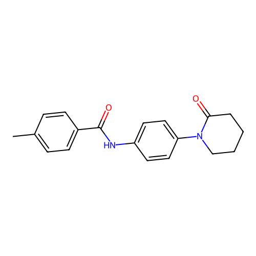 4-methyl-N-[4-(2-oxopiperidin-1-yl)phenyl]benzamide structure