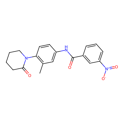 N-[3-methyl-4-(2-oxopiperidin-1-yl)phenyl]-3-nitrobenzamide structure