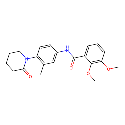 2,3-dimethoxy-N-[3-methyl-4-(2-oxopiperidin-1-yl)phenyl]benzamide structure