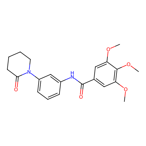 3,4,5-trimethoxy-N-[3-(2-oxopiperidin-1-yl)phenyl]benzamide structure