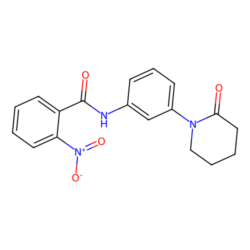 2-nitro-N-[3-(2-oxopiperidin-1-yl)phenyl]benzamide structure