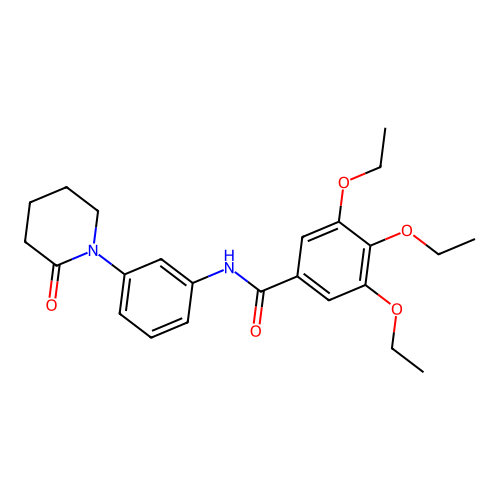 3,4,5-triethoxy-N-[3-(2-oxopiperidin-1-yl)phenyl]benzamide structure