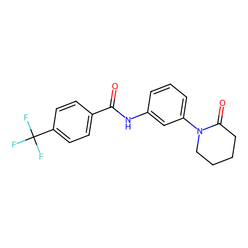N-[3-(2-oxopiperidin-1-yl)phenyl]-4-(trifluoromethyl)benzamide structure