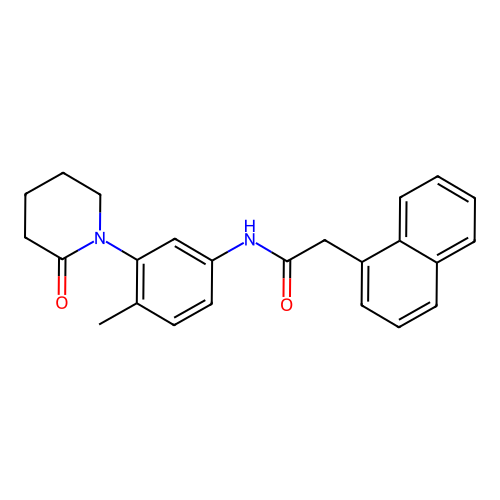 N-[4-methyl-3-(2-oxopiperidin-1-yl)phenyl]-2-(naphthalen-1-yl)acetamide structure