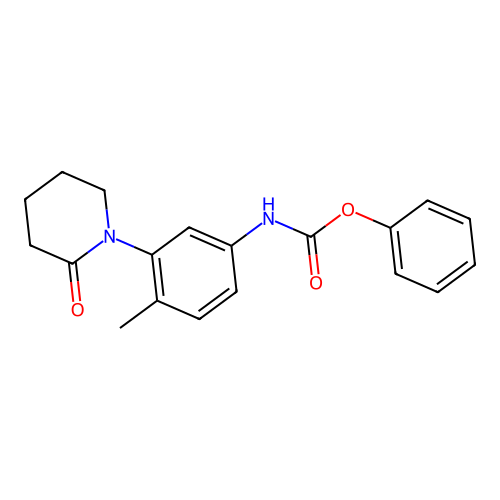 phenyl N-[4-methyl-3-(2-oxopiperidin-1-yl)phenyl]carbamate structure