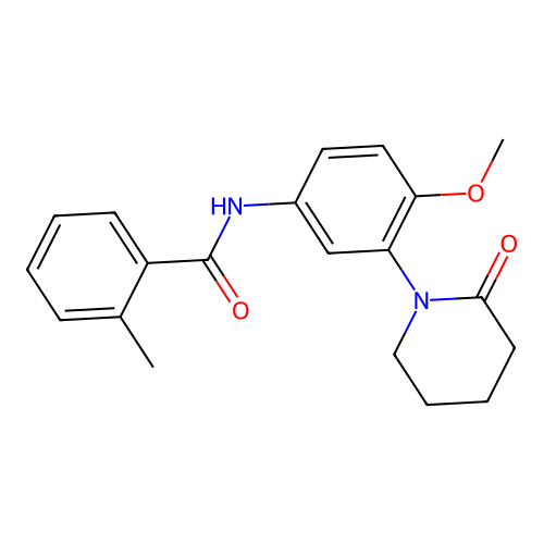 N-[4-methoxy-3-(2-oxopiperidin-1-yl)phenyl]-2-methylbenzamide structure