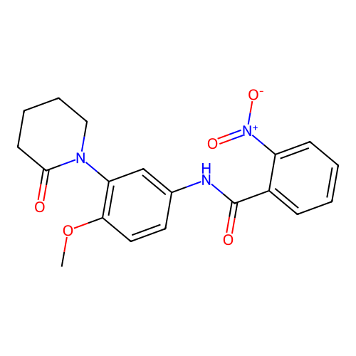 N-[4-methoxy-3-(2-oxopiperidin-1-yl)phenyl]-2-nitrobenzamide structure