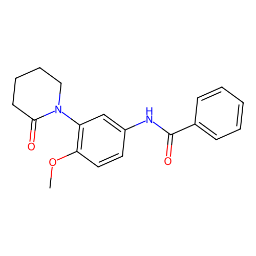 N-[4-methoxy-3-(2-oxopiperidin-1-yl)phenyl]benzamide structure
