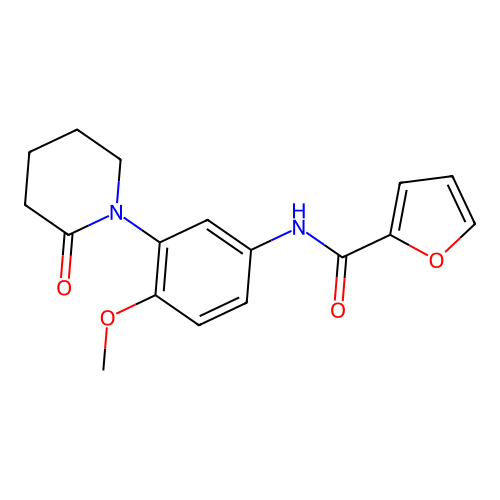 N-[4-methoxy-3-(2-oxopiperidin-1-yl)phenyl]furan-2-carboxamide structure