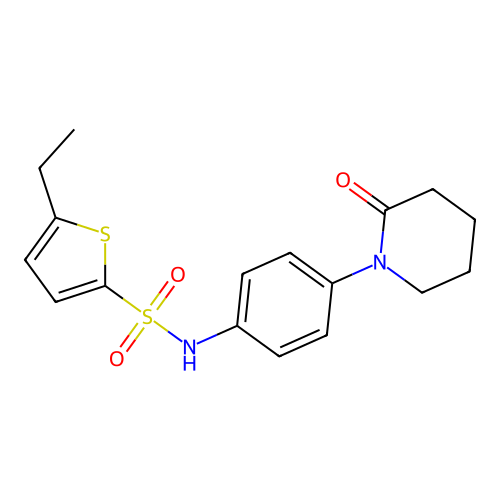 5-ethyl-N-[4-(2-oxopiperidin-1-yl)phenyl]thiophene-2-sulfonamide structure