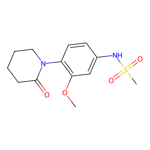 N-[3-methoxy-4-(2-oxopiperidin-1-yl)phenyl]methanesulfonamide structure