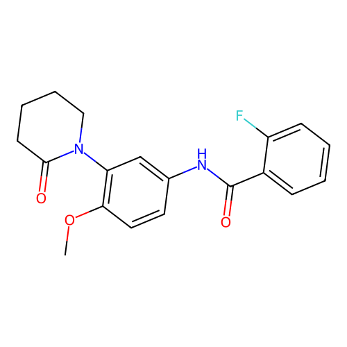 2-fluoro-N-[4-methoxy-3-(2-oxopiperidin-1-yl)phenyl]benzamide structure
