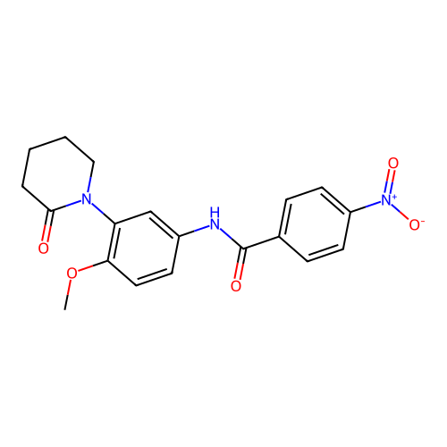N-[4-methoxy-3-(2-oxopiperidin-1-yl)phenyl]-4-nitrobenzamide structure
